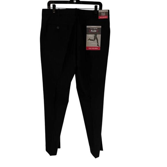 Van Heusen NWT Men's Black Dress Straight‎ Pants Size 34x32 - Picture 4 of 7